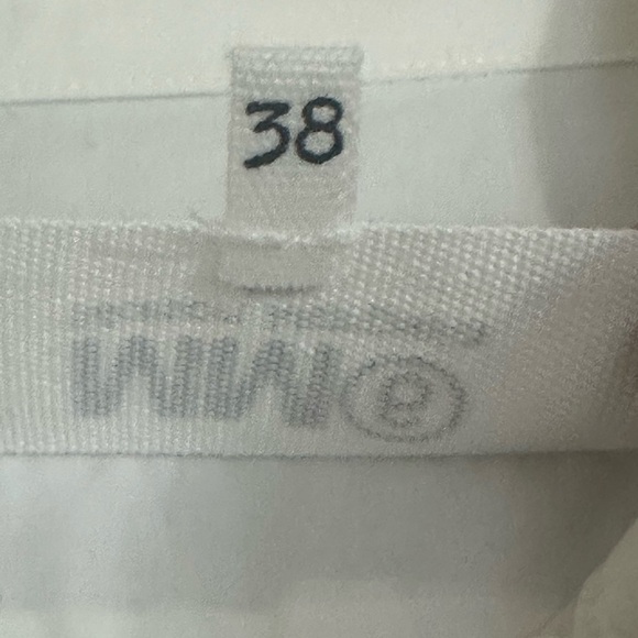 MM6 Maison Margiela Asymmetric Shirt Dress 6 White Cotton Avant-garde - Picture 7 of 10